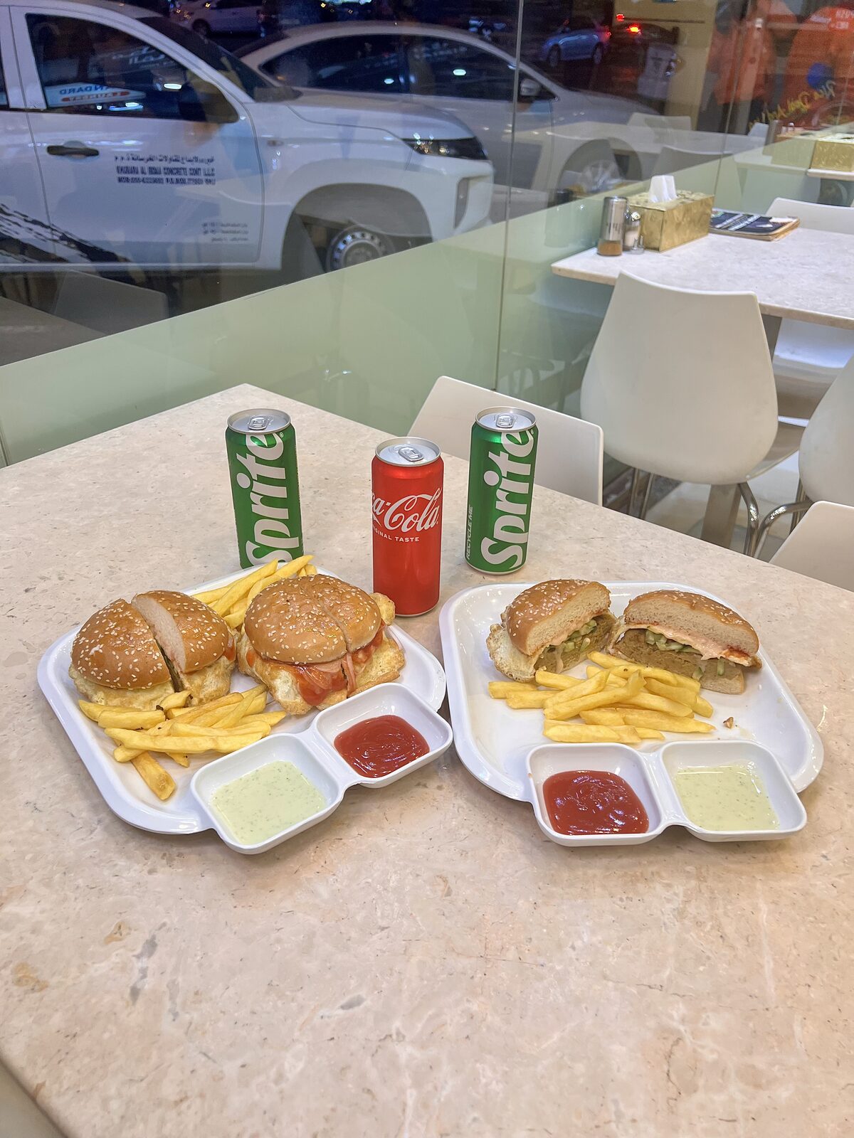 Bun Kabab combo deal for two with fries and drinks